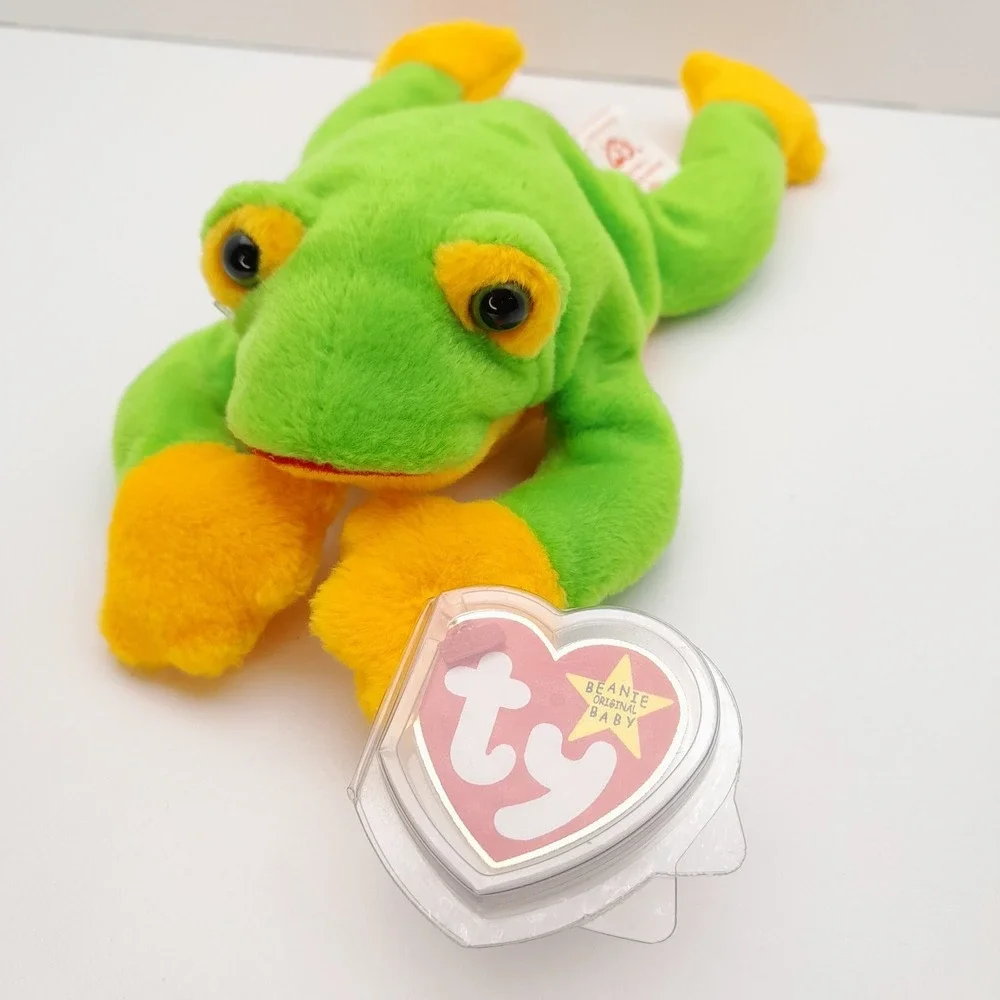 Ty Beanie Baby - SMOOCHY the Frog (8 Inch) NEW MWMTs Plush Stuffed Animal Toy
